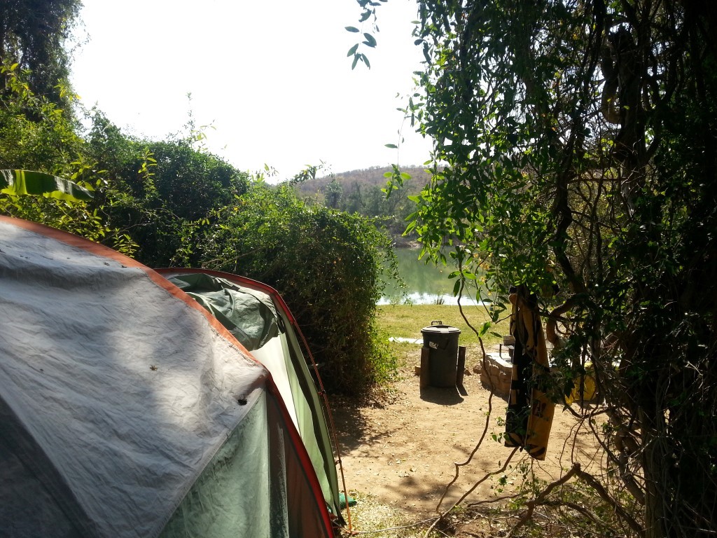 Camped on Grass at Kunene River Lodge!