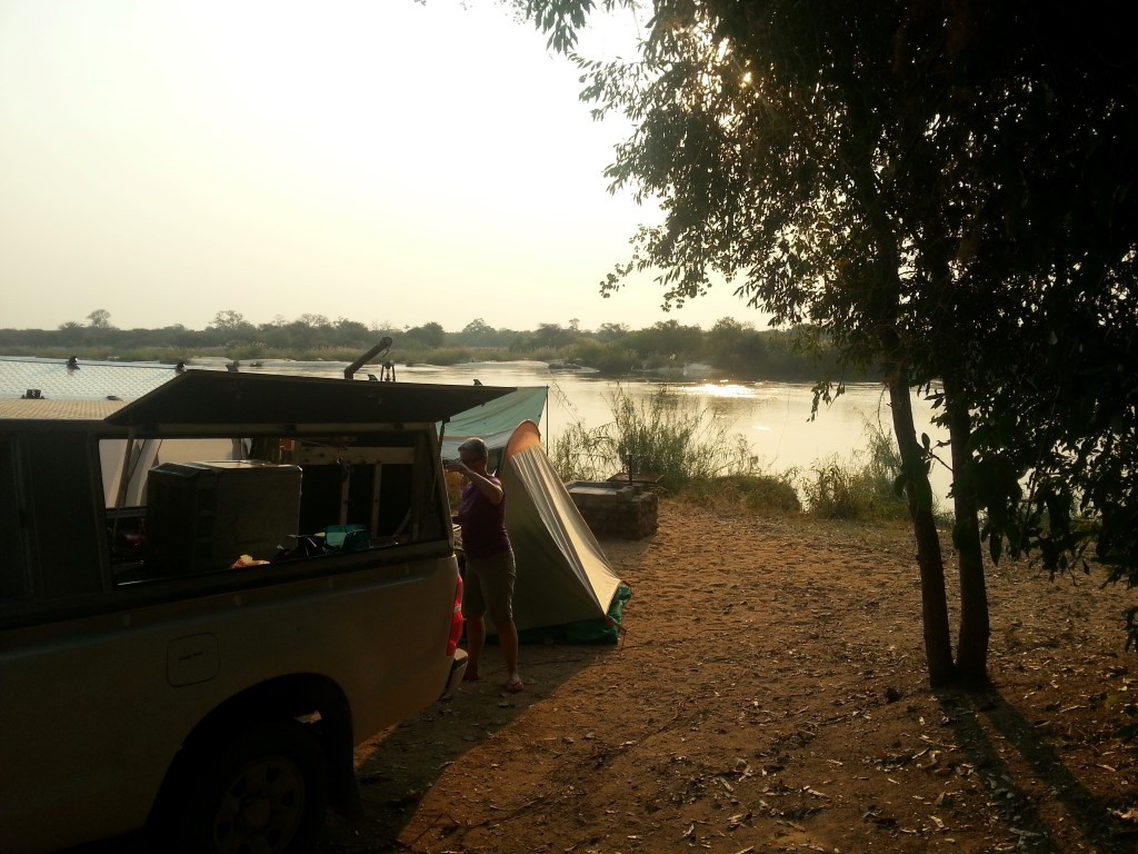 Camped on the Okavango River
