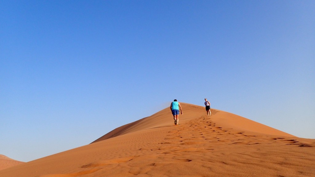 Climbing up Dune 45