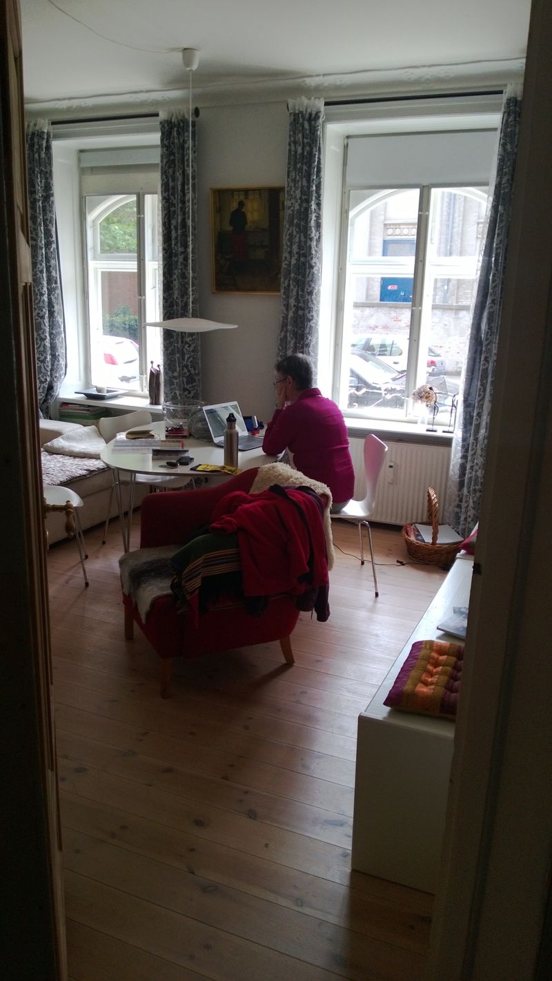 the lounge in our apartment in Copenhagen